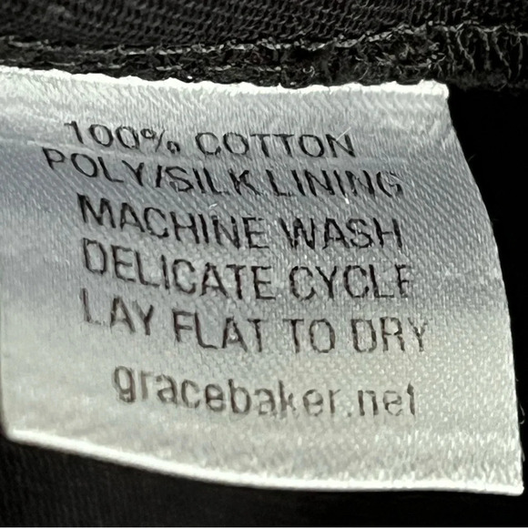 Grace Baker Dress Sz S Black Neck Bow Trapeze Elegant Cocktail Party Classic - Picture 8 of 8